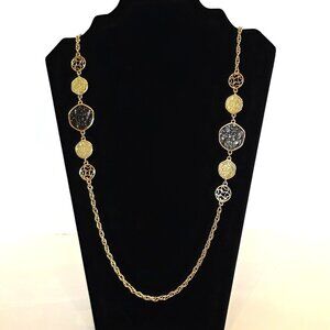 Vintage Sarah Coventry Touch of Honey Gold Warm Tone Necklace 36" 1970s